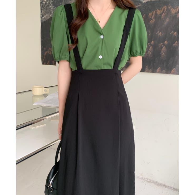 【Moi!】ebure25SS クリアダブルクロスサスペンダースカート36 Moi!様専用】ebure25SS クリアダブルクロスサスペンダースカート36