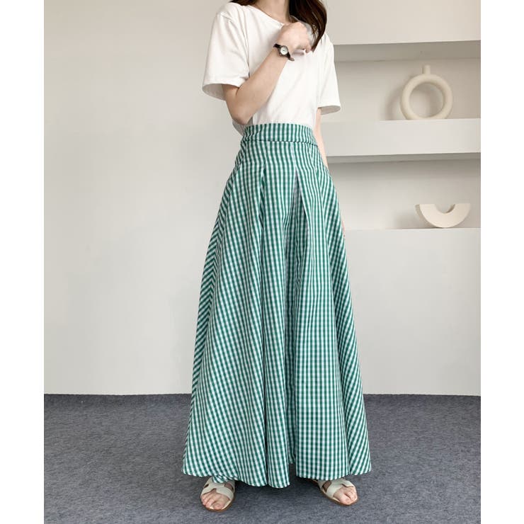 新品♥OBLI◆定価31900円◆オブリ リーフジャガード スカート◆ロング セール】 フリンジジャガードフレアスカート （ロング・マキシ丈