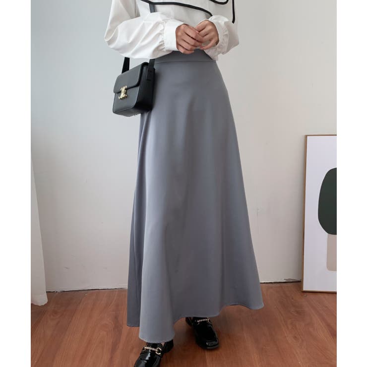 【ENFOLD】 PRE SPRING 2025 サテン ロングスカート 38 ENFOLD】 PRE SPRING 2025 サテン ロングスカート 38