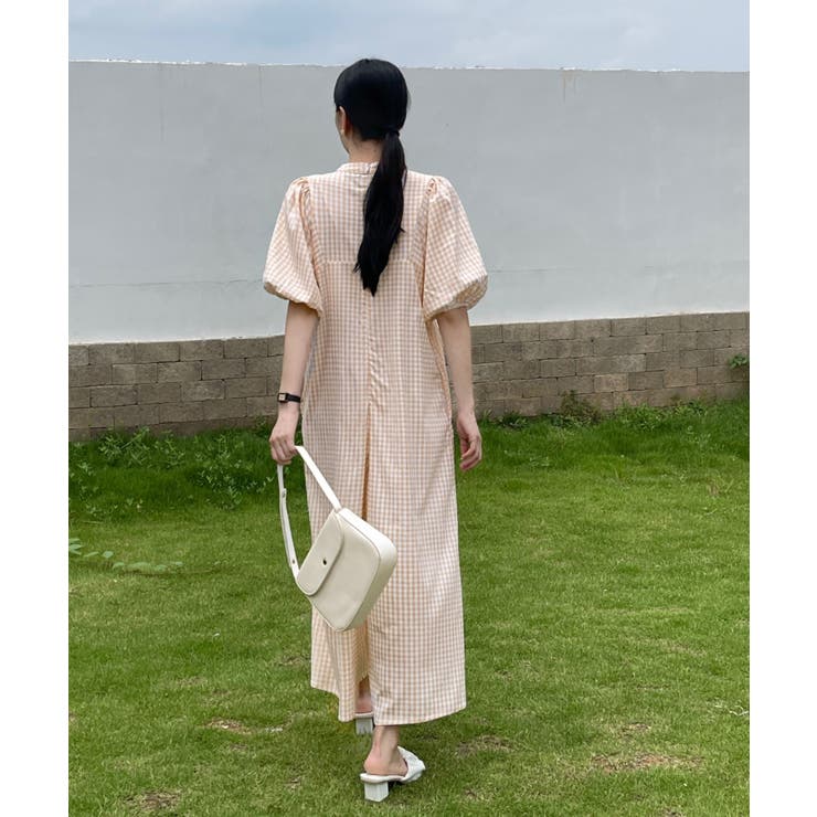 美品 CHILDWOMAN チェック コードギンガムワッシャーサロペット CHILD WOMAN（チャイルドウーマン）の「L/Cuコードギンガム