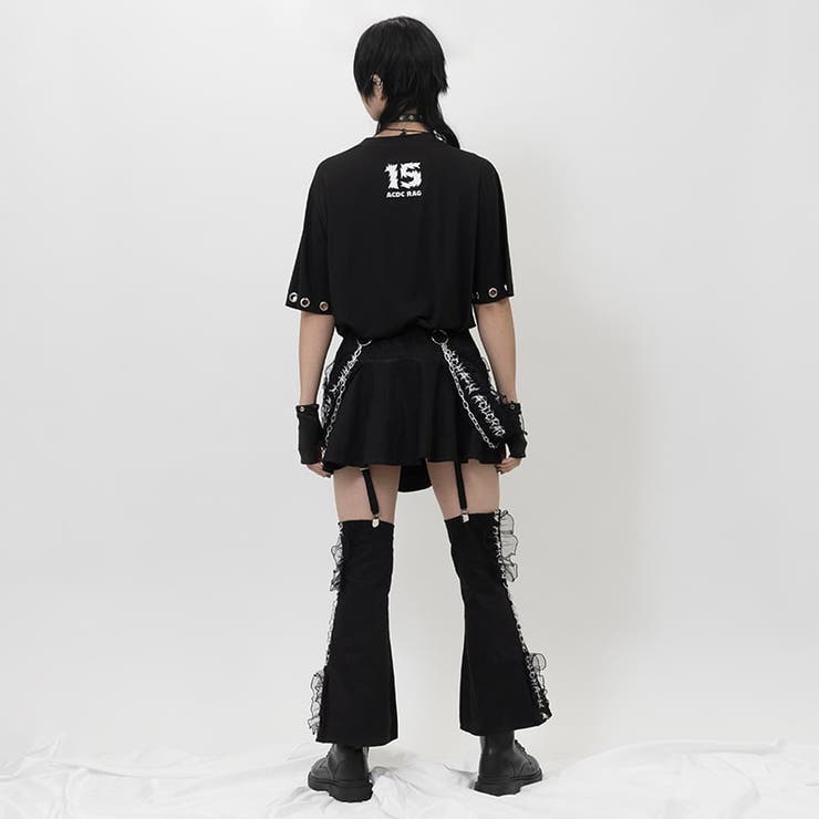 脳みそ少女 レッグ付きスカート ミニ丈 | ACDCRAG | 詳細画像6 