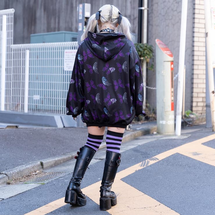 パーカー/原宿系/ファッション/レディース/バタフライ/病みかわいい
