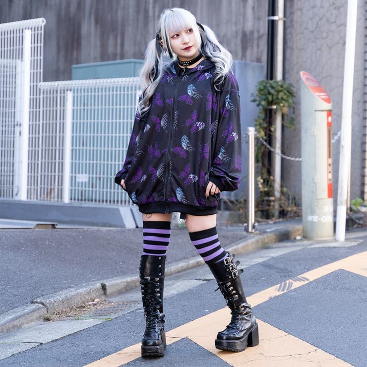 パーカー/原宿系/ファッション/レディース/バタフライ/病みかわいい