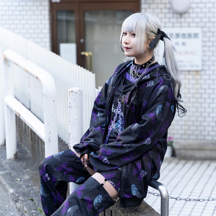 パーカー/原宿系/ファッション/レディース/バタフライ/病みかわいい