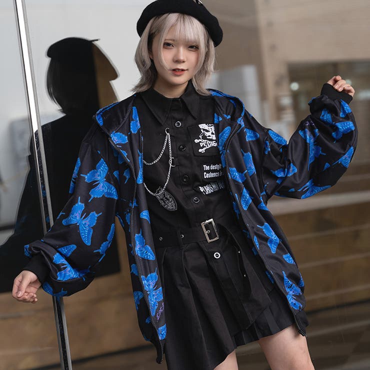 バタフライ BIG ZIPパーカー | ACDCRAG | 詳細画像7 