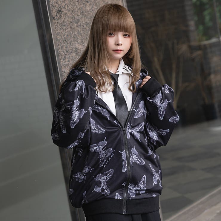 バタフライ BIG ZIPパーカー | ACDCRAG | 詳細画像11 