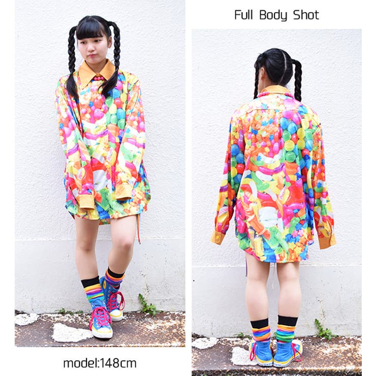 シャツ/原宿系/ファッション/カラフル/レディース/大きいサイズ/派手/かわいい