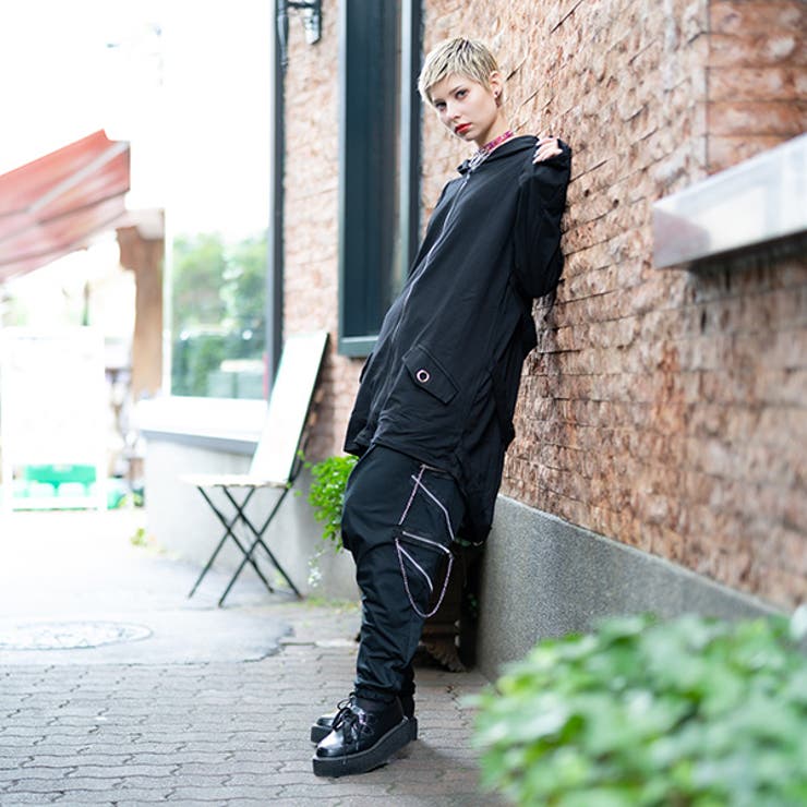 8ZIPサルエルパンツ ワイドパンツ サルエル[品番：ACDW0001889