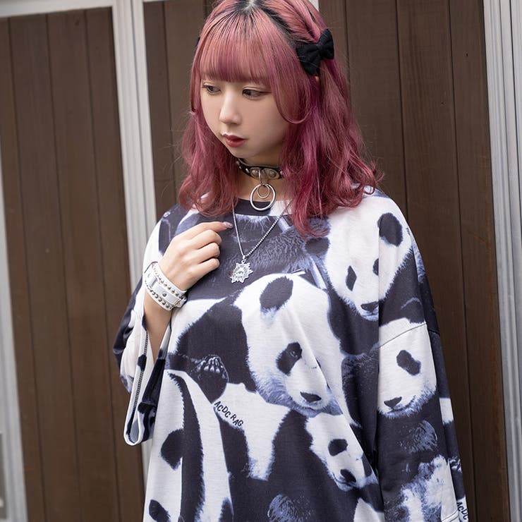 Tシャツ/原宿系/パンダ/ダンス衣装/衣装/ファッション/レディース