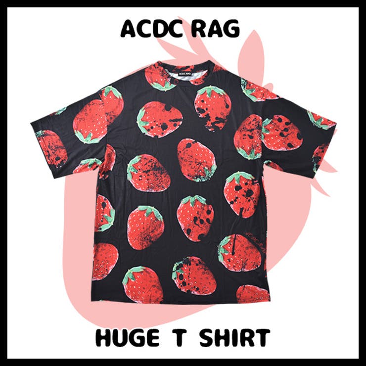 イチゴ ヒュージTシャツ 原宿系[品番：ACDW0001973]｜ACDCRAG