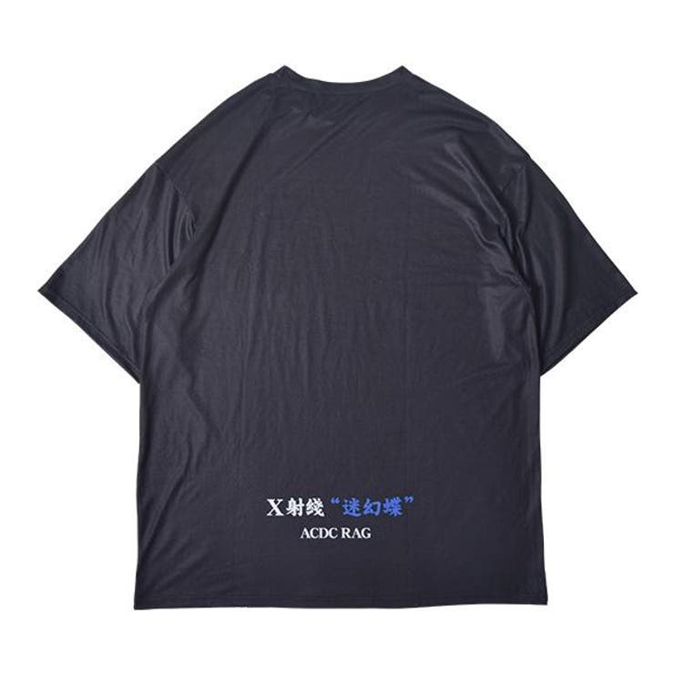 Tシャツ/半袖/ビッグサイズ/原宿系/骸骨/病み/かわいい/病みかわいい/パンク/ロック
