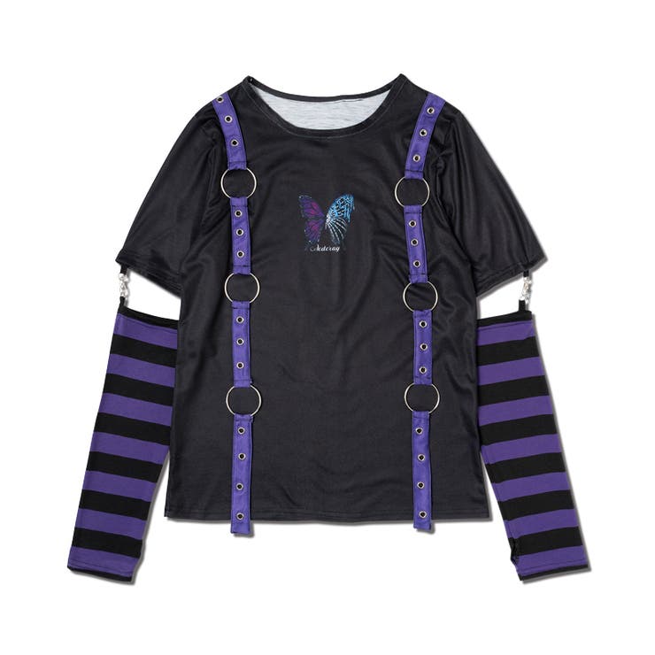 Tシャツ/原宿系/ファッション/レディース/バタフライ/病みかわいい