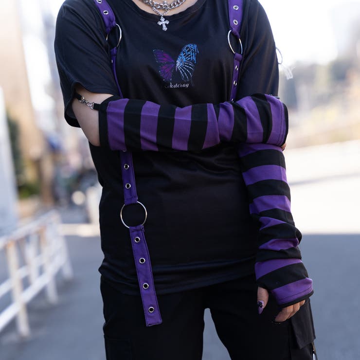 Tシャツ/原宿系/ファッション/レディース/バタフライ/病みかわいい