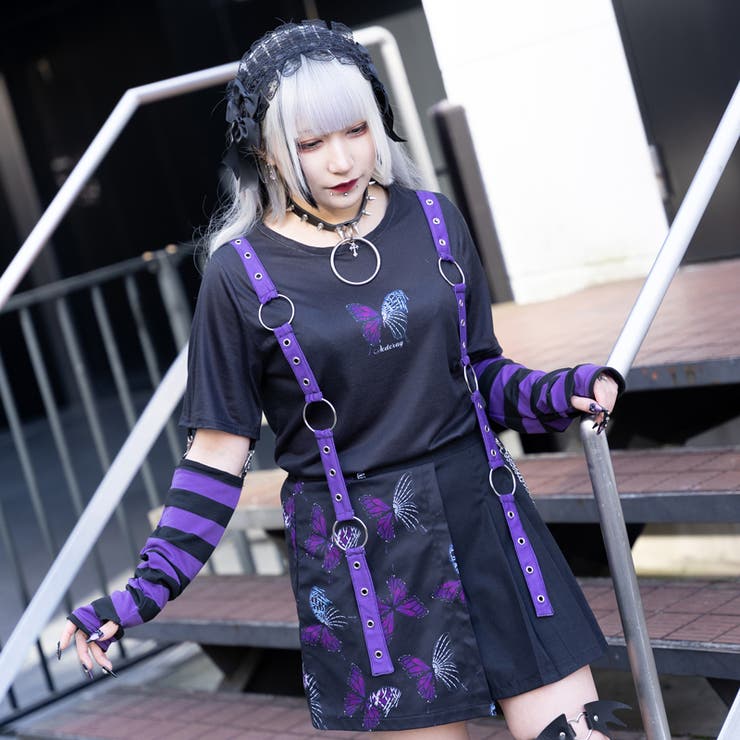 Tシャツ/原宿系/ファッション/レディース/バタフライ/病みかわいい