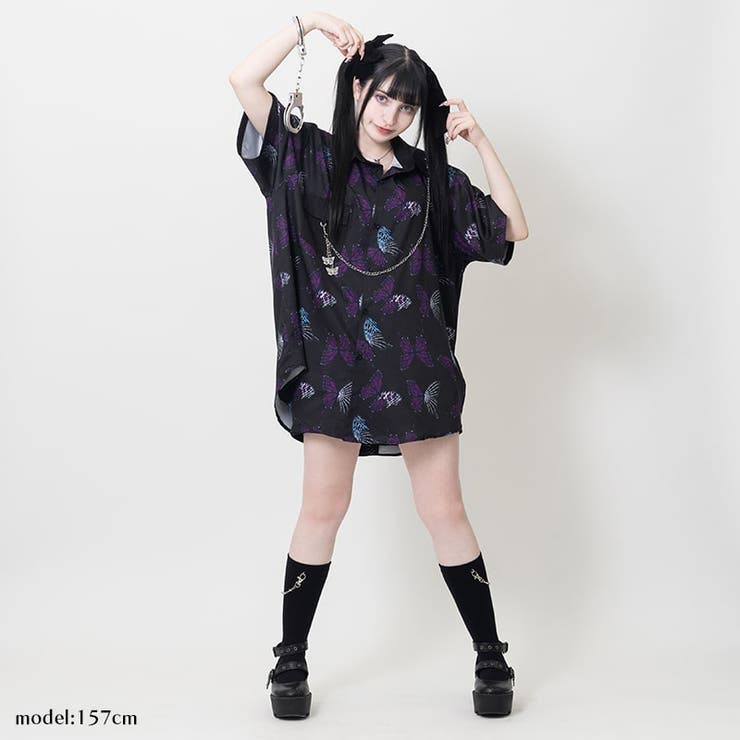 シャツ/原宿系/ファッション/レディース/バタフライ/病みかわいい