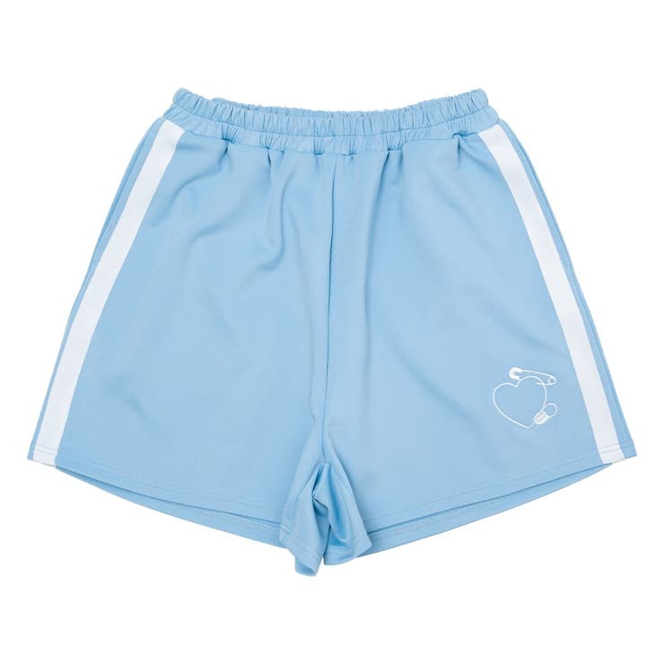 プラスサイズ]安心 ジャージショートパンツ パステルブルー[品番