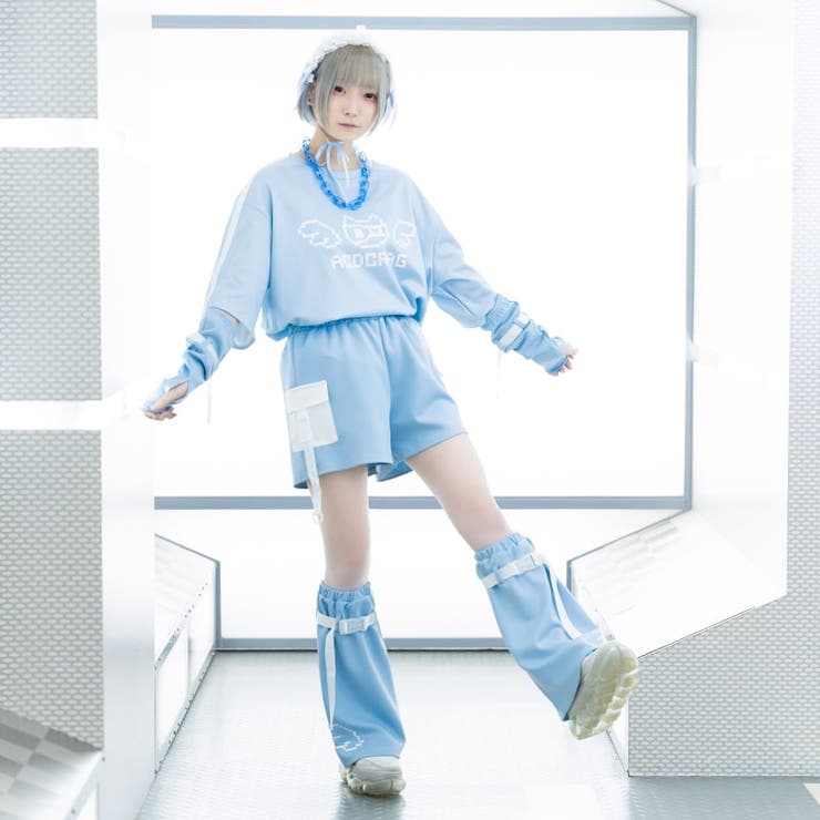 Ω19AW ジャージショートパンツ黒 ドットネコ ショートパンツ ジャージ[品番：ACDW0002727