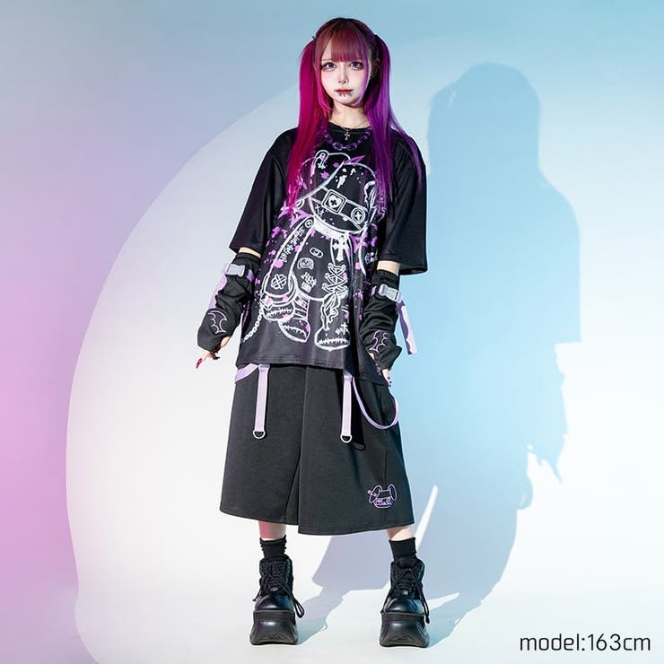 Tシャツ/原宿系/パンク/サイバー/病みかわいい/ファッション/レディース