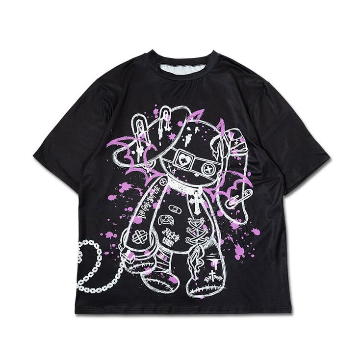 Tシャツ/原宿系/パンク/サイバー/病みかわいい/ファッション/レディース