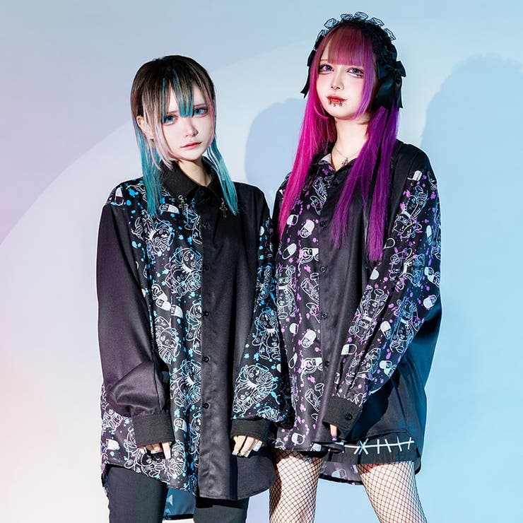 シャツ/原宿系/パンク/サイバー/病みかわいい/ファッション/レディース