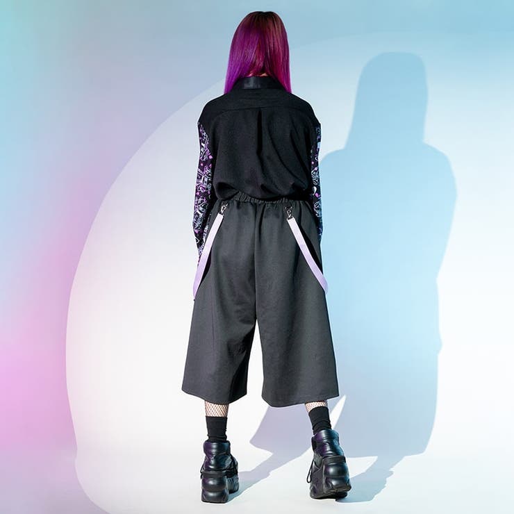 BLOODネロ ジャージ8分パンツ ワイドパンツ[品番：ACDW0002575
