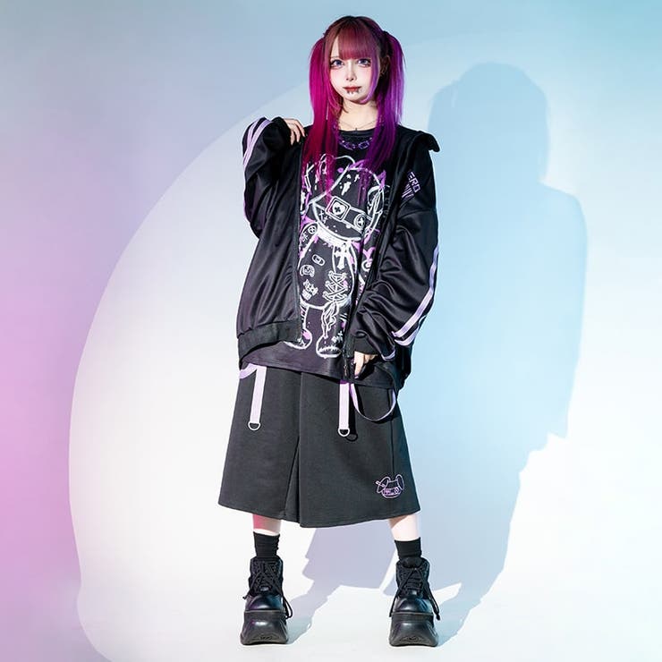 人気 BLOODネロ ワイドパンツ[品番：ACDW0002575 ジャージ8分パンツ ジャケット・アウター