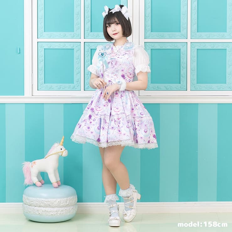 Christian Dior ユニコーン柄 ワンピース 6（110） SweetMagicalユニコーン ワンピース PU[品番：ACDW0002650
