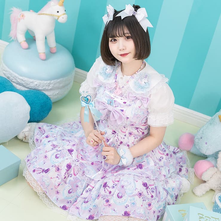 Christian Dior ユニコーン柄 ワンピース 6（110） SweetMagicalユニコーン ワンピース PU[品番：ACDW0002650
