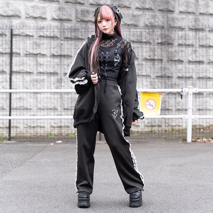 月 ジャージパンツ BK[品番：ACDW0002689]｜ACDCRAG（エーシー