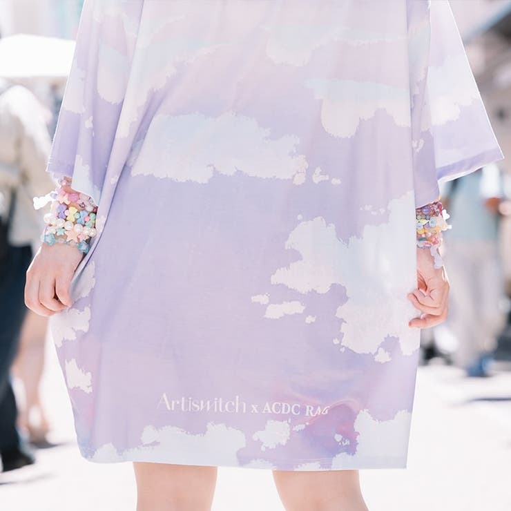 Tシャツ/原宿系/コラボ/Artiswitch/ファッション/レディース