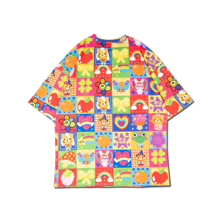 Tシャツ/原宿系/ファッション/レディース/カラフル/ポップ/デコラ