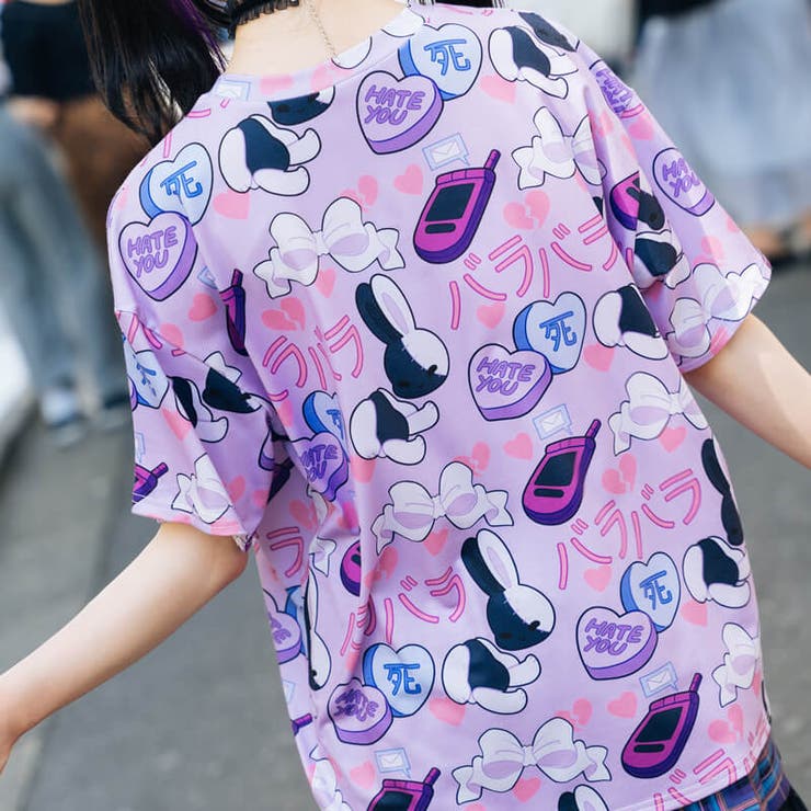 Ｔシャツ/原宿系/病みかわいい/ダーク/ファッション/パンク/レディース