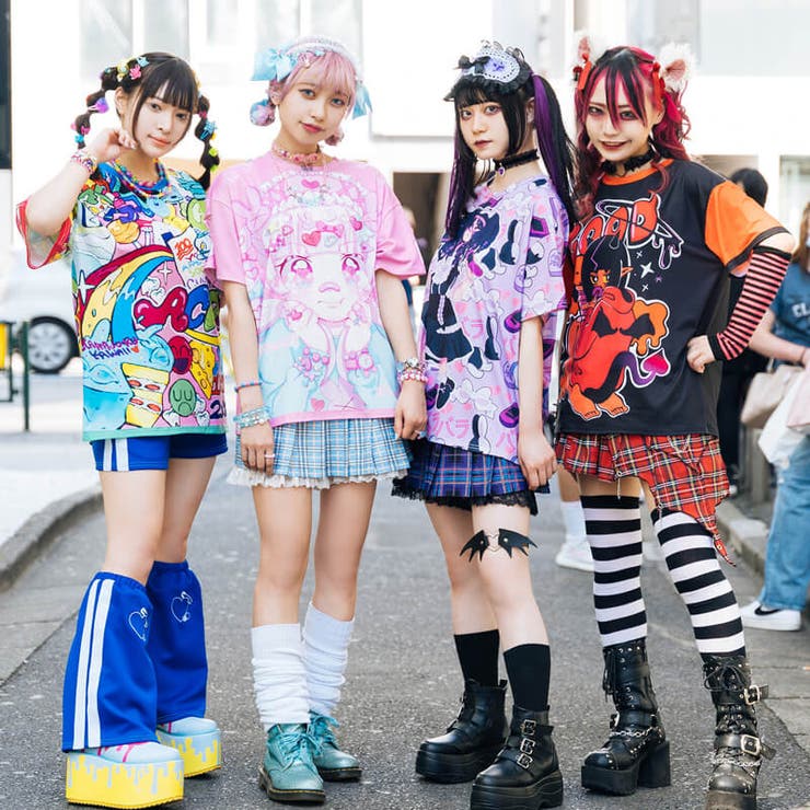 Ｔシャツ/原宿系/病みかわいい/ダーク/ファッション/パンク/レディース