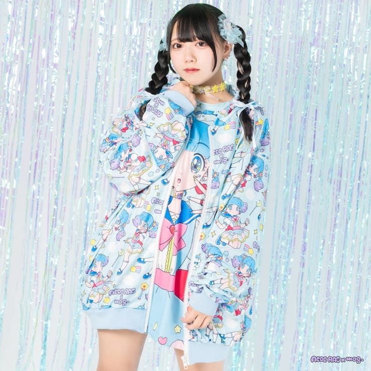 超歓迎された ゆめちゃん ZIPパーカー 長袖[品番：ACDW0002556]｜ACDCRAG トップス