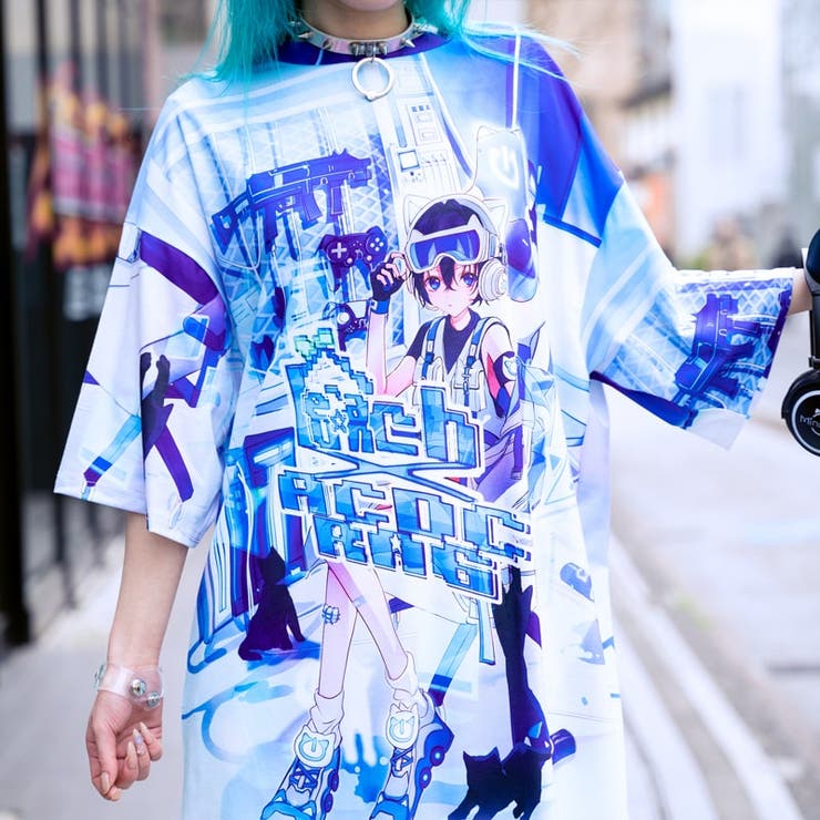 Tシャツ/原宿系/サイバー/キュート/韓国/ファッション/レディース
