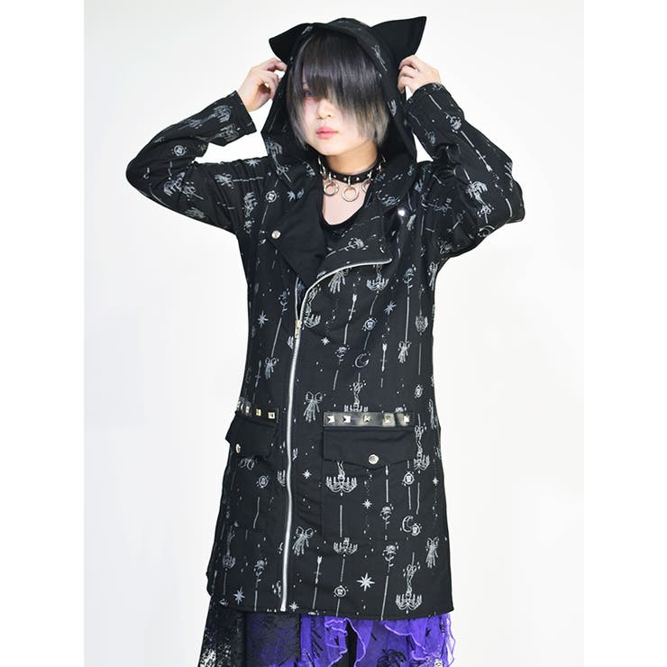 パーカー/ロング丈/猫耳/パンク/ロック/ゴシック/ファッション/原宿系/ダンス衣装/レディース/メンズ/V系