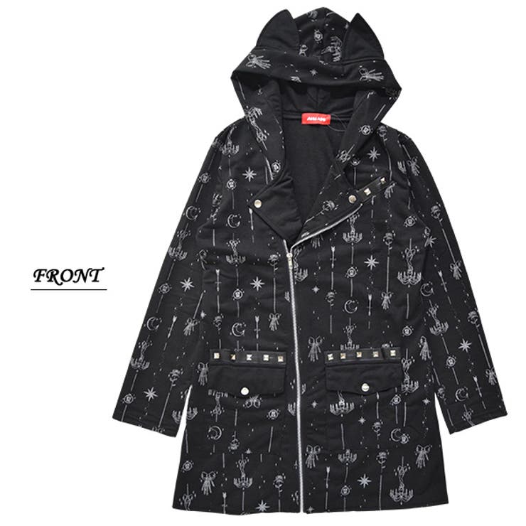 パーカー/ロング丈/猫耳/パンク/ロック/ゴシック/ファッション/原宿系/ダンス衣装/レディース/メンズ/V系