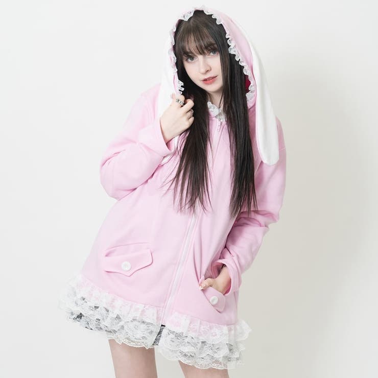 ラビットBIGパーカー うさぎ うさ耳[品番:ACDW0002971 ラビットBIGパーカー うさぎ うさ耳[品番:ACDW0002971