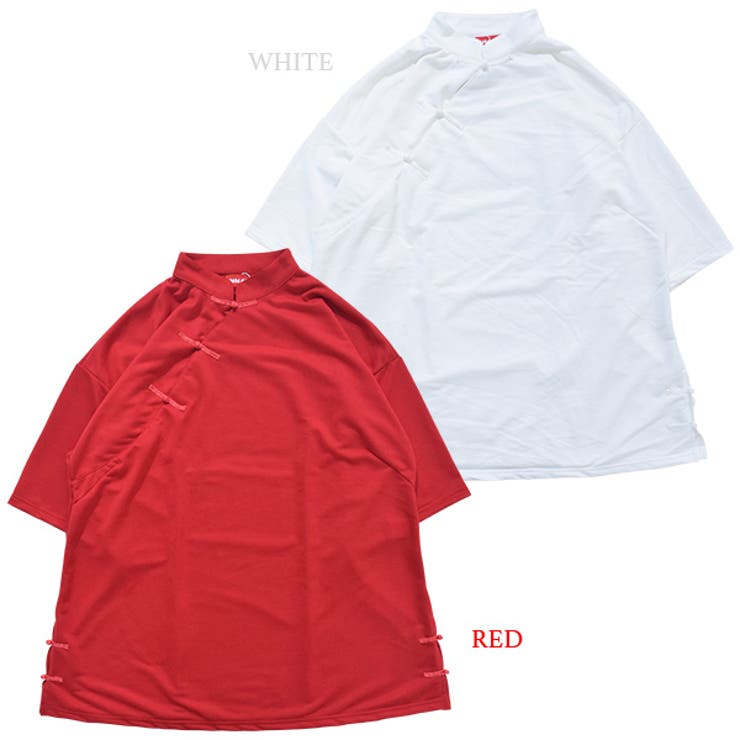 チャイナオーバーTシャツ 原宿系 ファッション | ACDCRAG | 詳細画像14 