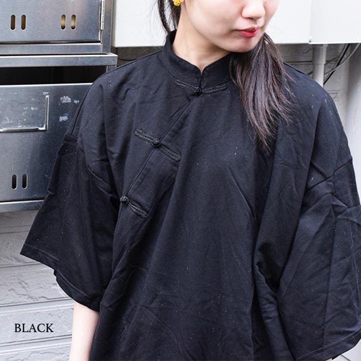 チャイナオーバーTシャツ 原宿系 ファッション | ACDCRAG | 詳細画像3 