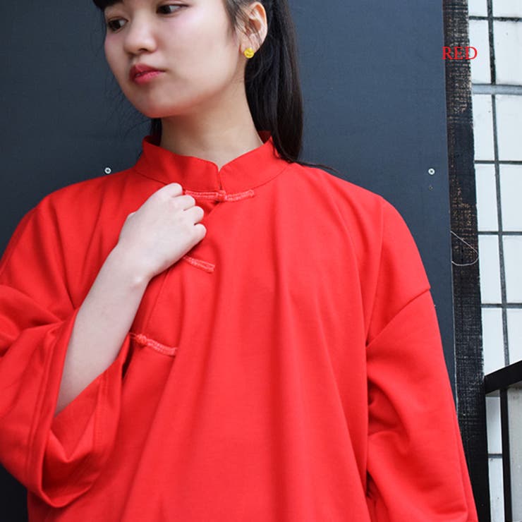 チャイナオーバーTシャツ 原宿系 ファッション | ACDCRAG | 詳細画像10 