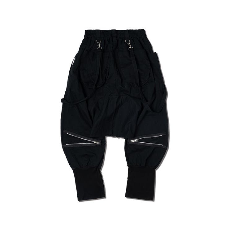 REACH パンク ロック 十字架 ボンテージパンツ ベルト フラップ ブラック REACH パンク ロック 十字架 ボンテージパンツ ベルト フラップ