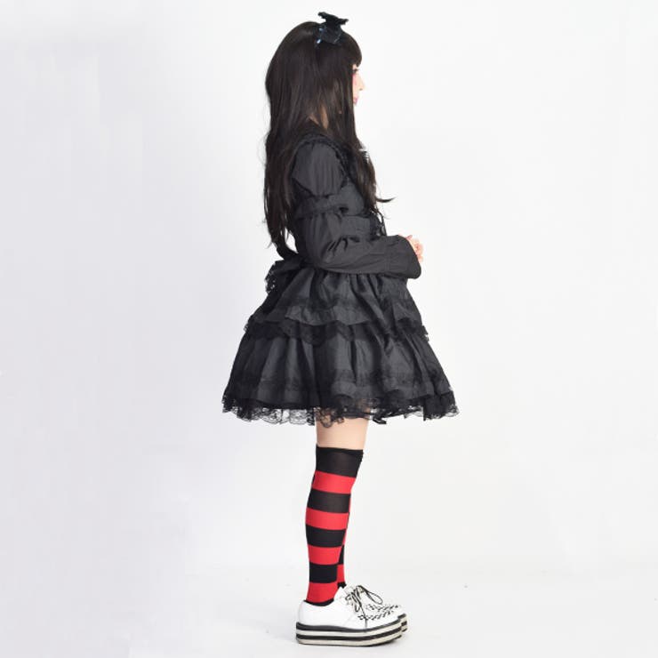 リボンBワンピース ゴスロリ ワンピース[品番：ACDW0000371