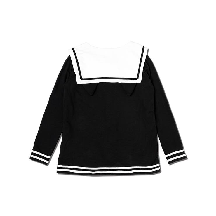 maxicimam ネコミミセーラーにゃんこパーカー (black×red) セーラーミャオパーカー 猫耳 ねこ耳[品番：ACDW0000409