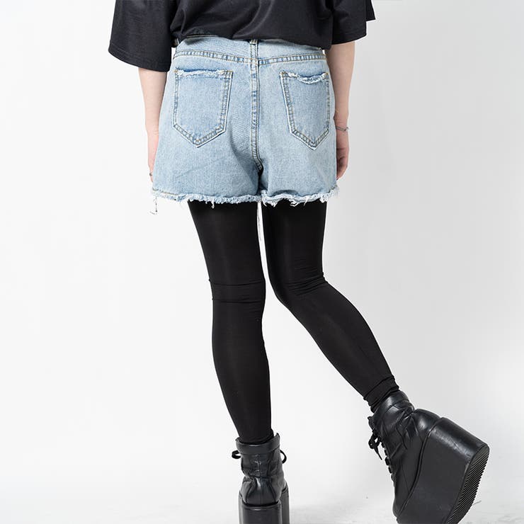 ダメージ デニムショートパンツ ジーパン[品番：ACDW0002212