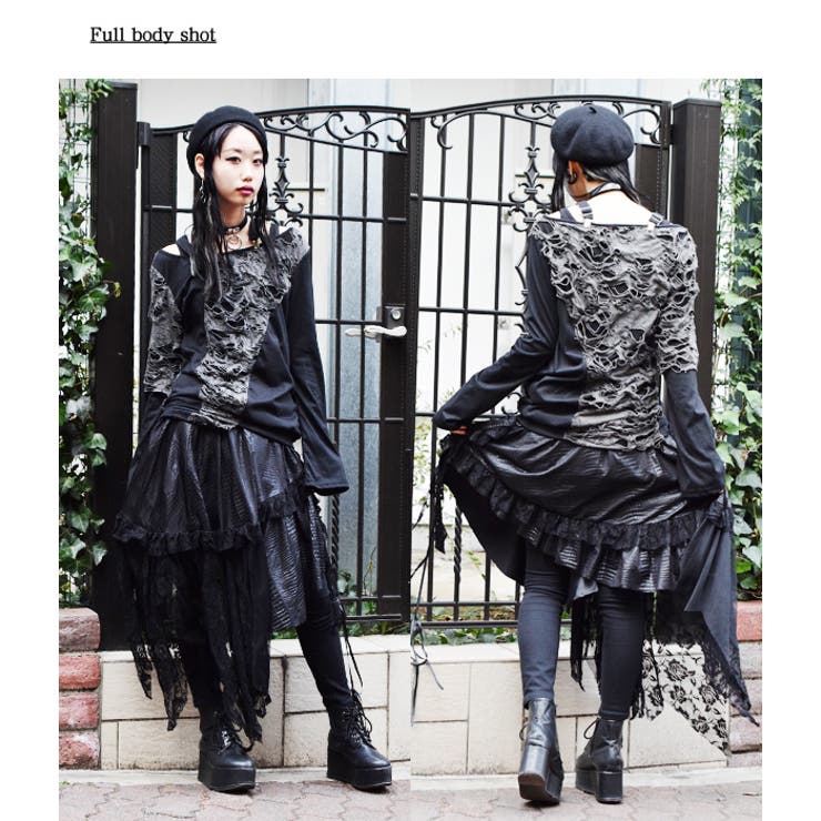 クロコアシメスカート ゴシック スカート | ACDCRAG | 詳細画像9 