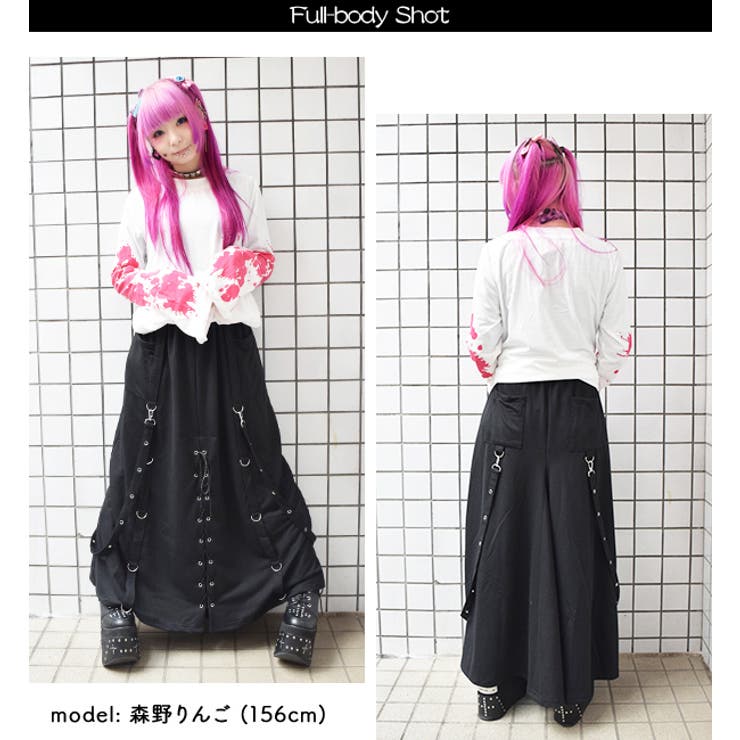 スカート/ロング丈/ロングスカート/ゴシック/原宿系/パンク/ロック/ファッション/メンズ/レディース