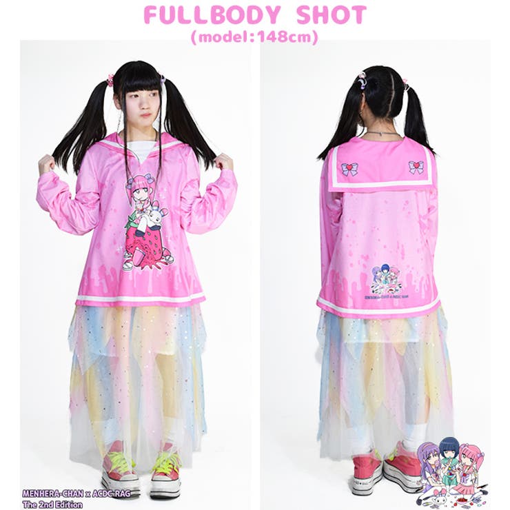 ブラッドメンヘラチャンセーラー 長袖 トレーナー[品番：ACDW0001628