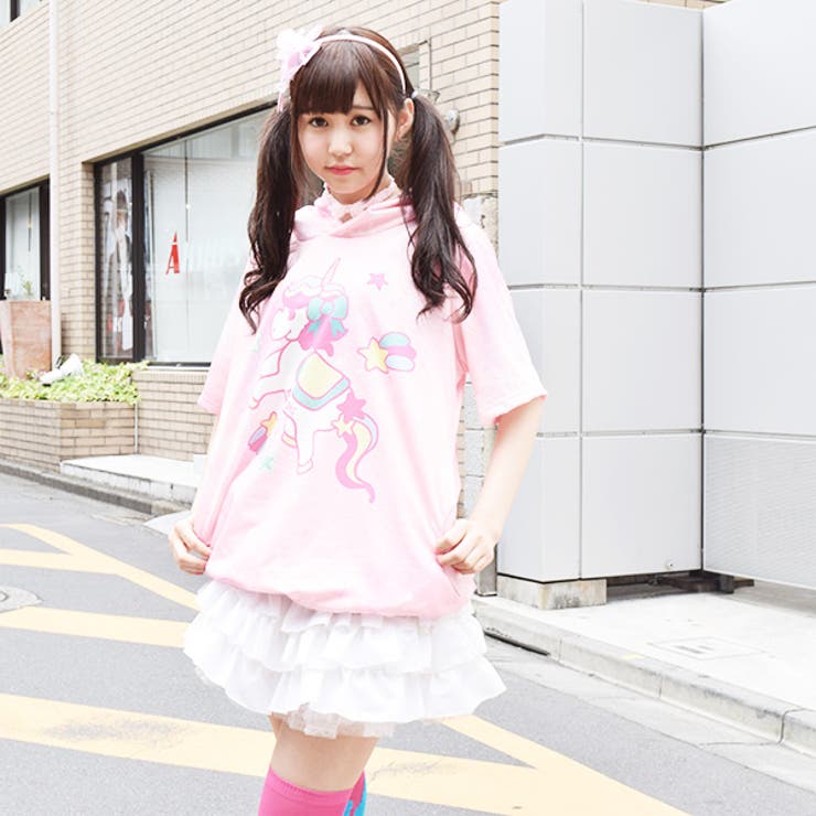 半袖]ACユニコーンBIGパーカー 原宿系 ファッション[品番：ACDW0001433