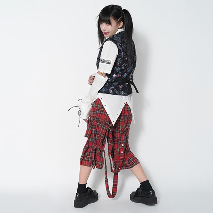 ALICE AUAA - Patched bondage pants with a crotch zipper